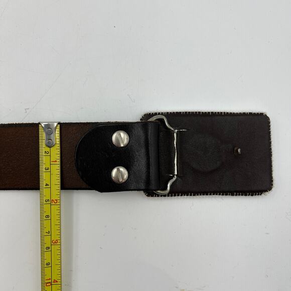 Chacon Brown Leather Belt Native American Beaded Belt 31 main image 6